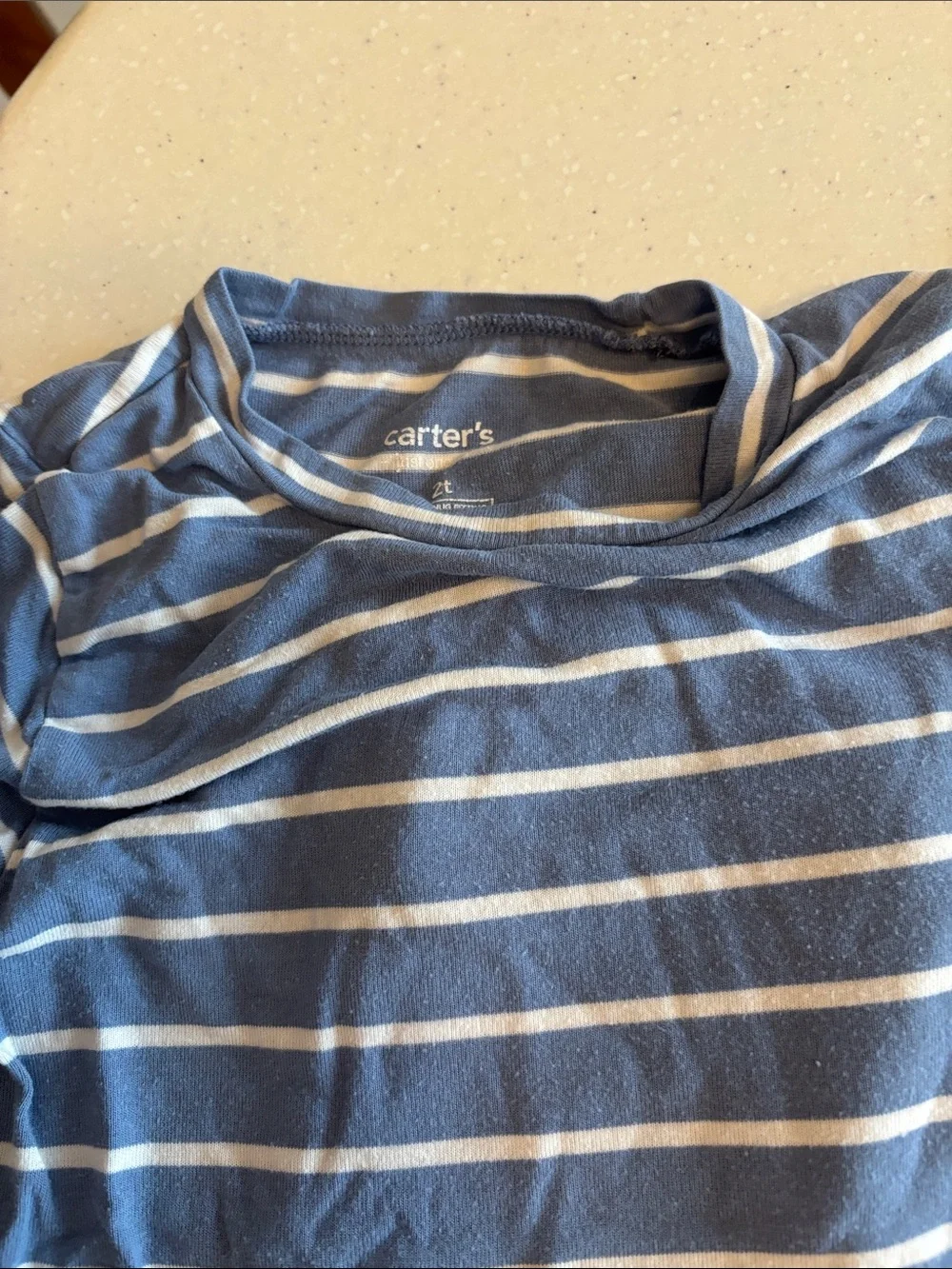 Carters Three Kids Pajama Sets - Blue Stripe & Light Gray Animal Prints
